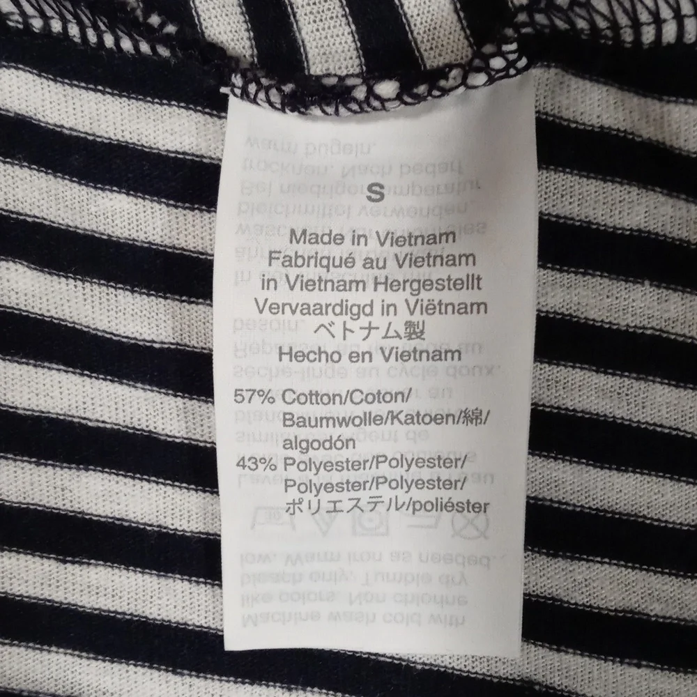 🖤J. Crew🖤 - Black/White Stripe S/S Tie Back Top
